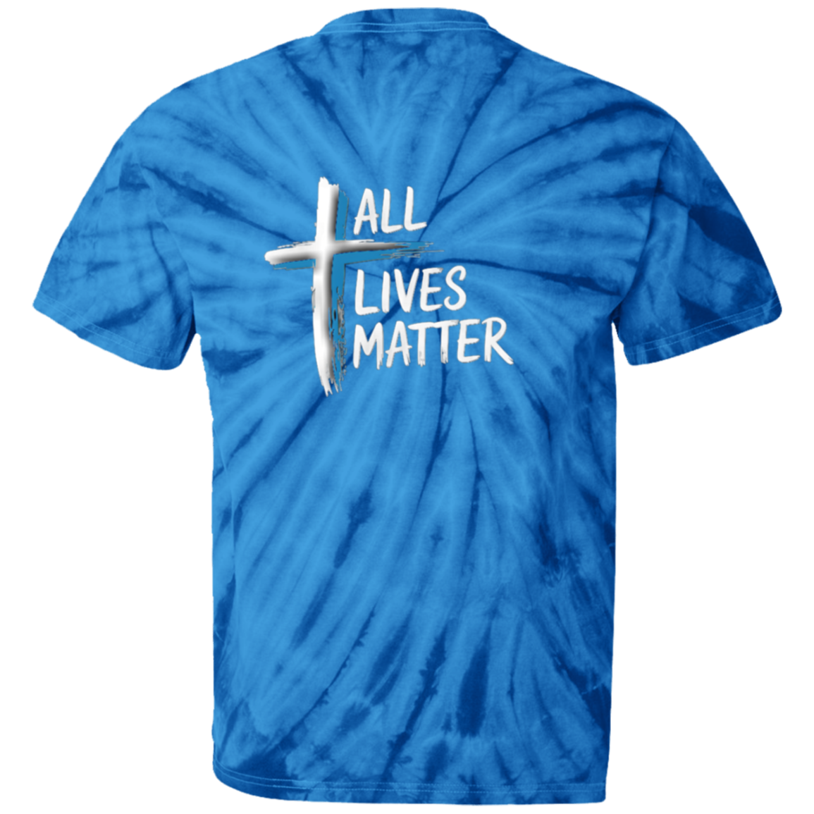 Outspoken Designs 04-02 "All Lives Matter" Men's Designer Tie Dye T-Shirt (Spider Royal)