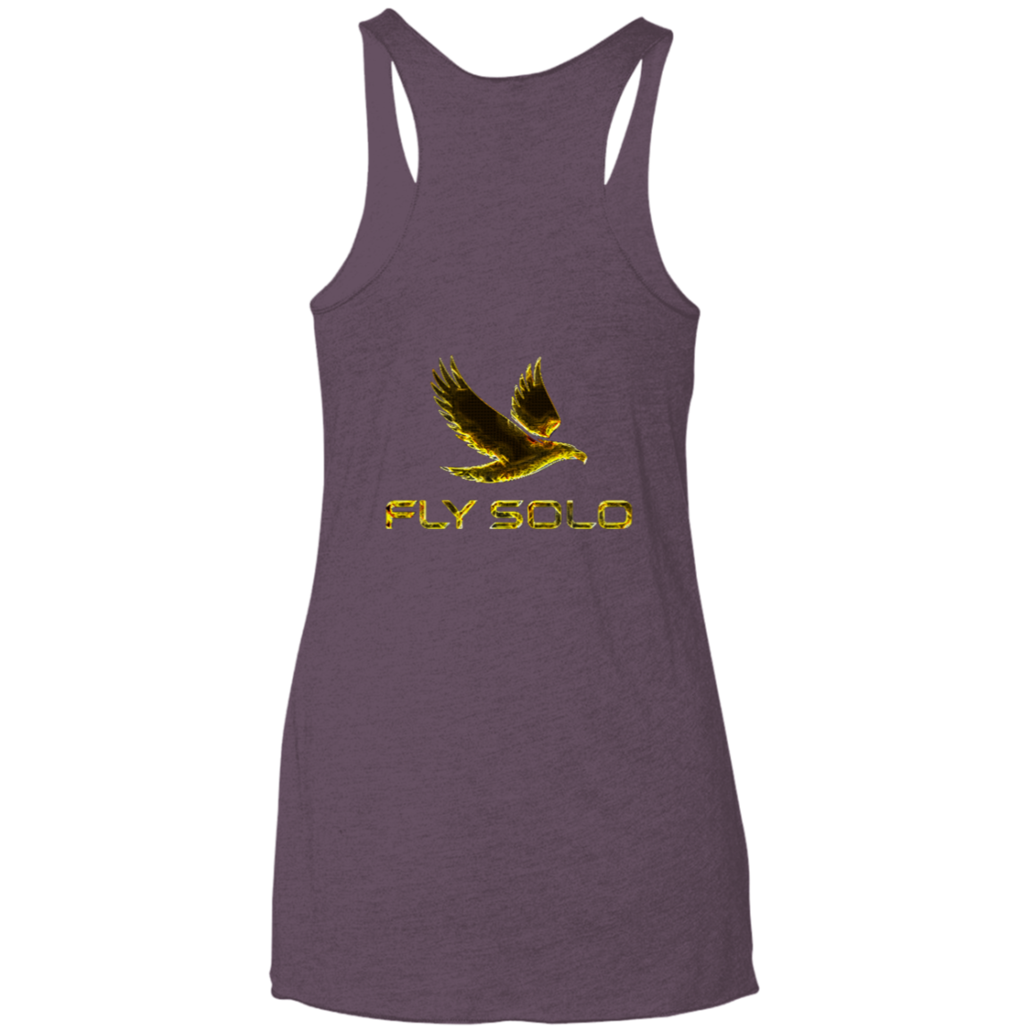 Outspoken Designs 03-01 "Fly Solo" Ladies Designer Triblend Racerback Tank Top (10 colors)