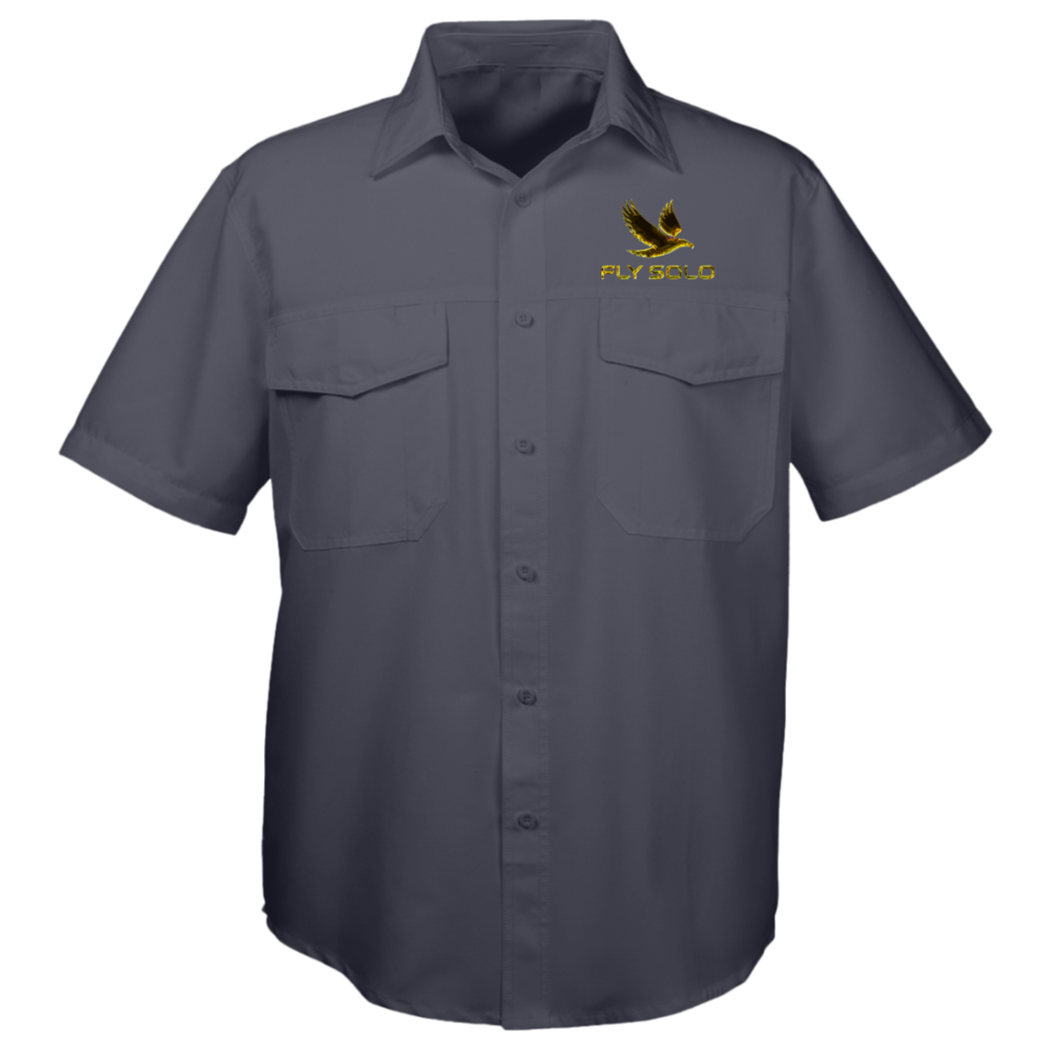 Outspoken Designs 03-01 "Fly Solo" Designer Harriton Men's Key West Uniform Security Guard Workshirt (6 colors)