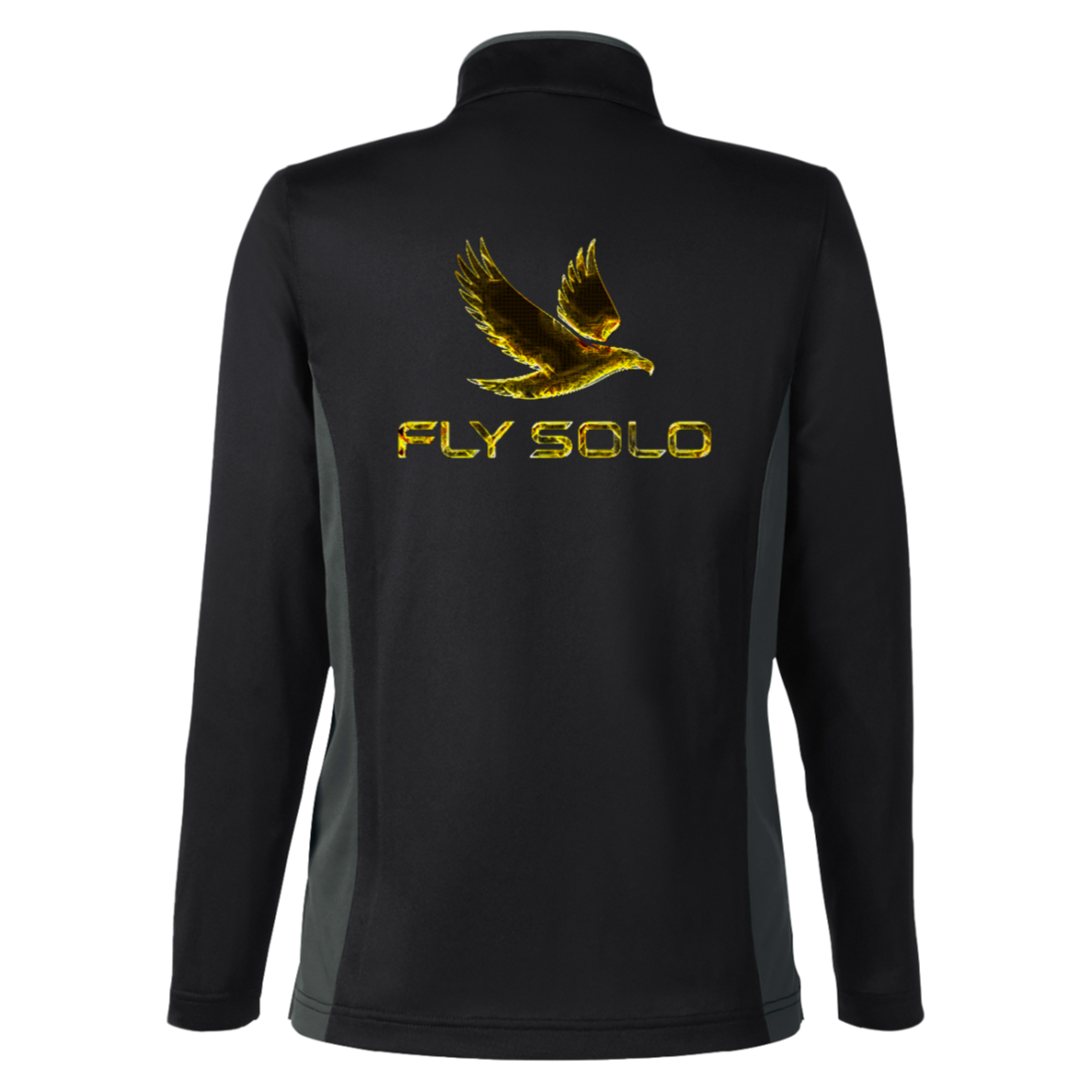 Outspoken Designs 03-01 "Fly Solo" Designer Harriton Ladies Quarter Zip Stand Collar Sweatshirt (4 colors)