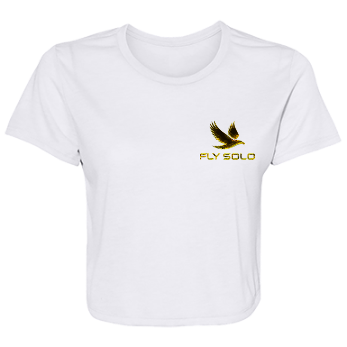 Outspoken Designs 03-01 "Fly Solo" Ladies Designer Flowy Cropped T-shirt (8 colors)