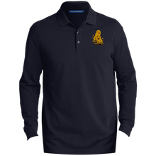 Load image into Gallery viewer, Like Father, Like Son 02-01 Men&#39;s Designer EZCotton™ Long Sleeve Three Button Polo Shirt (Navy Blue/Black)