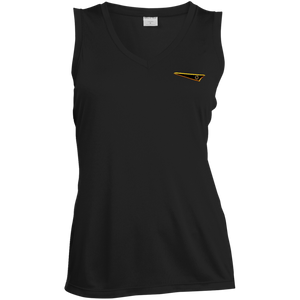 BREWZ Camiseta de rendimiento con cuello en V sin mangas de diseñador para mujer (3 colores) 