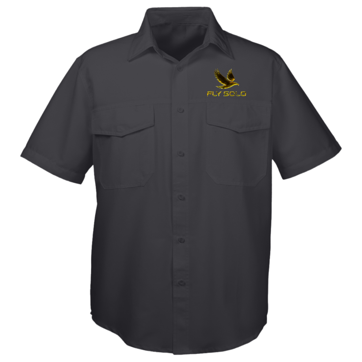 Outspoken Designs 03-01 "Fly Solo" Designer Harriton Men's Key West Uniform Security Guard Workshirt (6 colors)