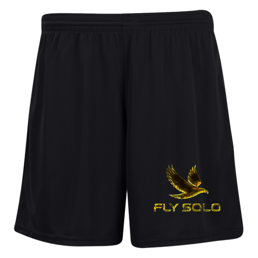 Outspoken Designs 03-01 "Fly Solo" Ladies Designer Moisture Wicking 7 inch Inseam Training Shorts (8 colors)