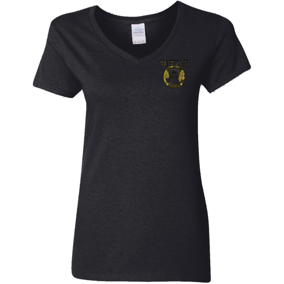 Yahuah Yahusha 04 Ladies Designer V-neck Cotton T-Shirt (4 Colors)