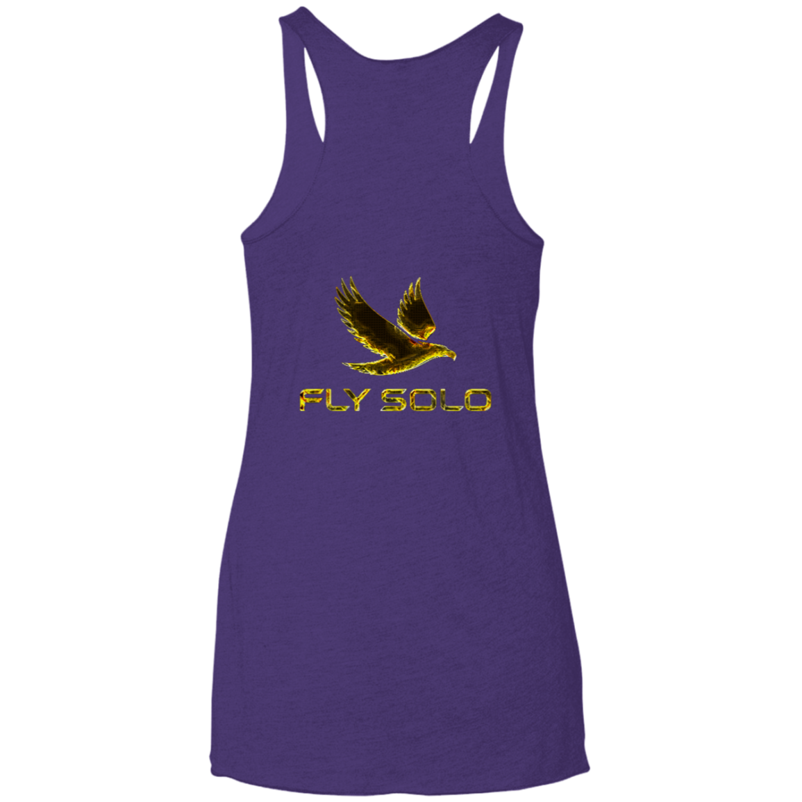 Outspoken Designs 03-01 "Fly Solo" Ladies Designer Triblend Racerback Tank Top (10 colors)