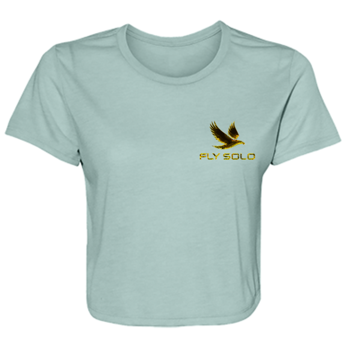 Outspoken Designs 03-01 "Fly Solo" Ladies Designer Flowy Cropped T-shirt (8 colors)