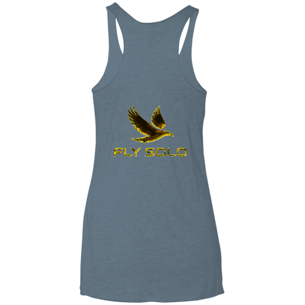 Outspoken Designs 03-01 "Fly Solo" Ladies Designer Triblend Racerback Tank Top (10 colors)