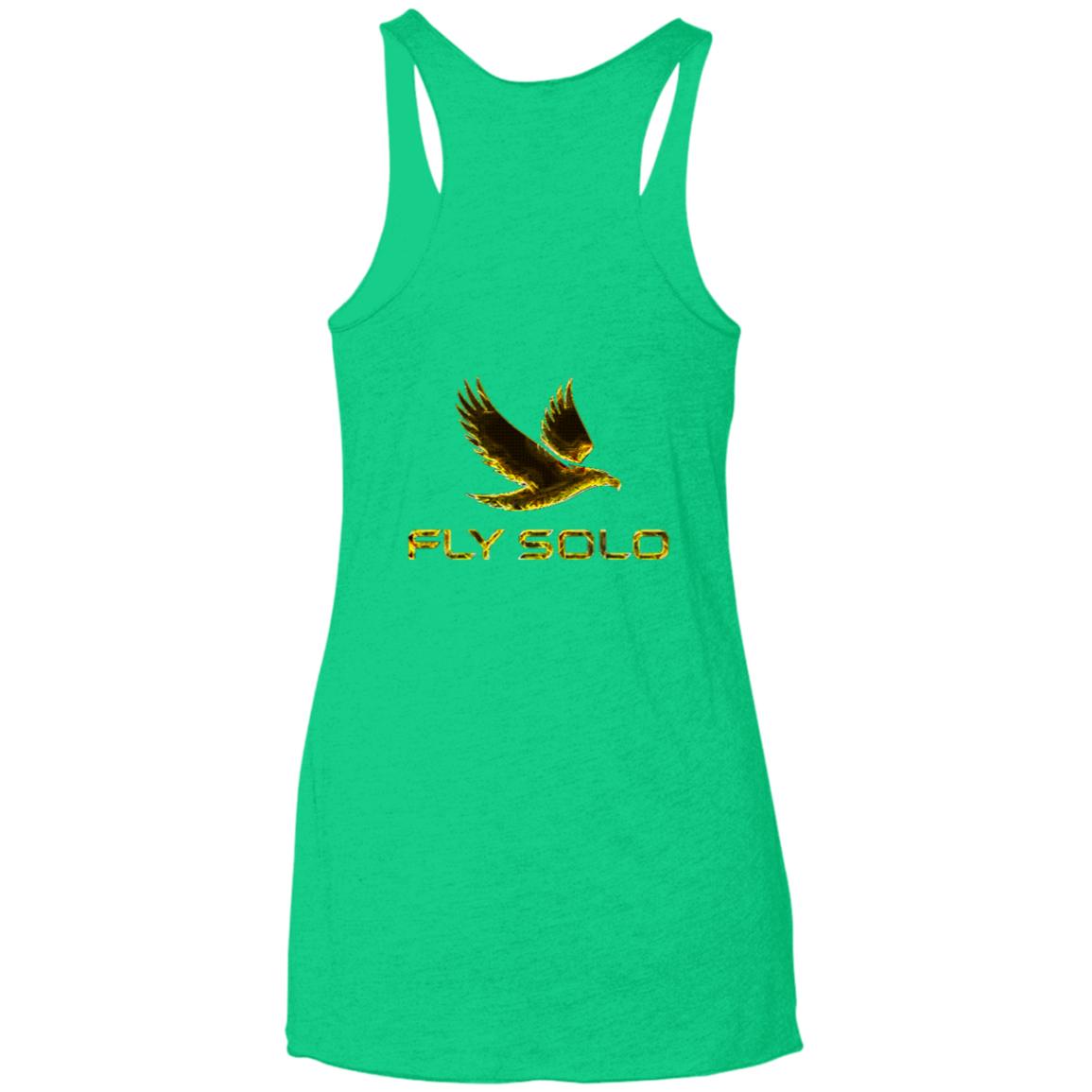 Outspoken Designs 03-01 "Fly Solo" Ladies Designer Triblend Racerback Tank Top (10 colors)