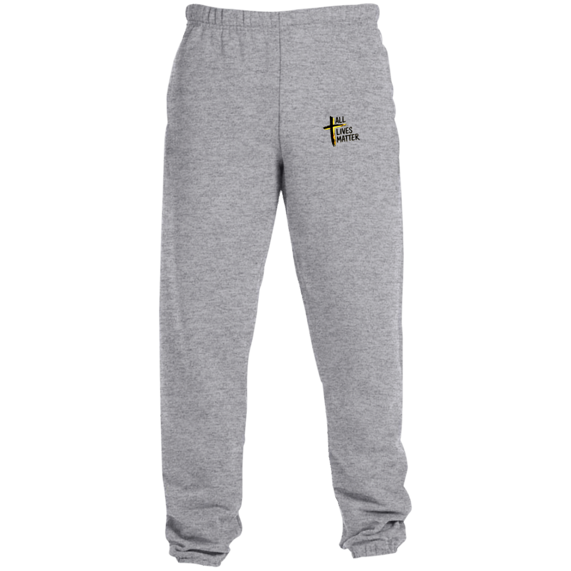 Outspoken Designs 04-01 "All Lives Matter" Men's Designer NuBlend® Joggers with Pockets (Oxford Grey)