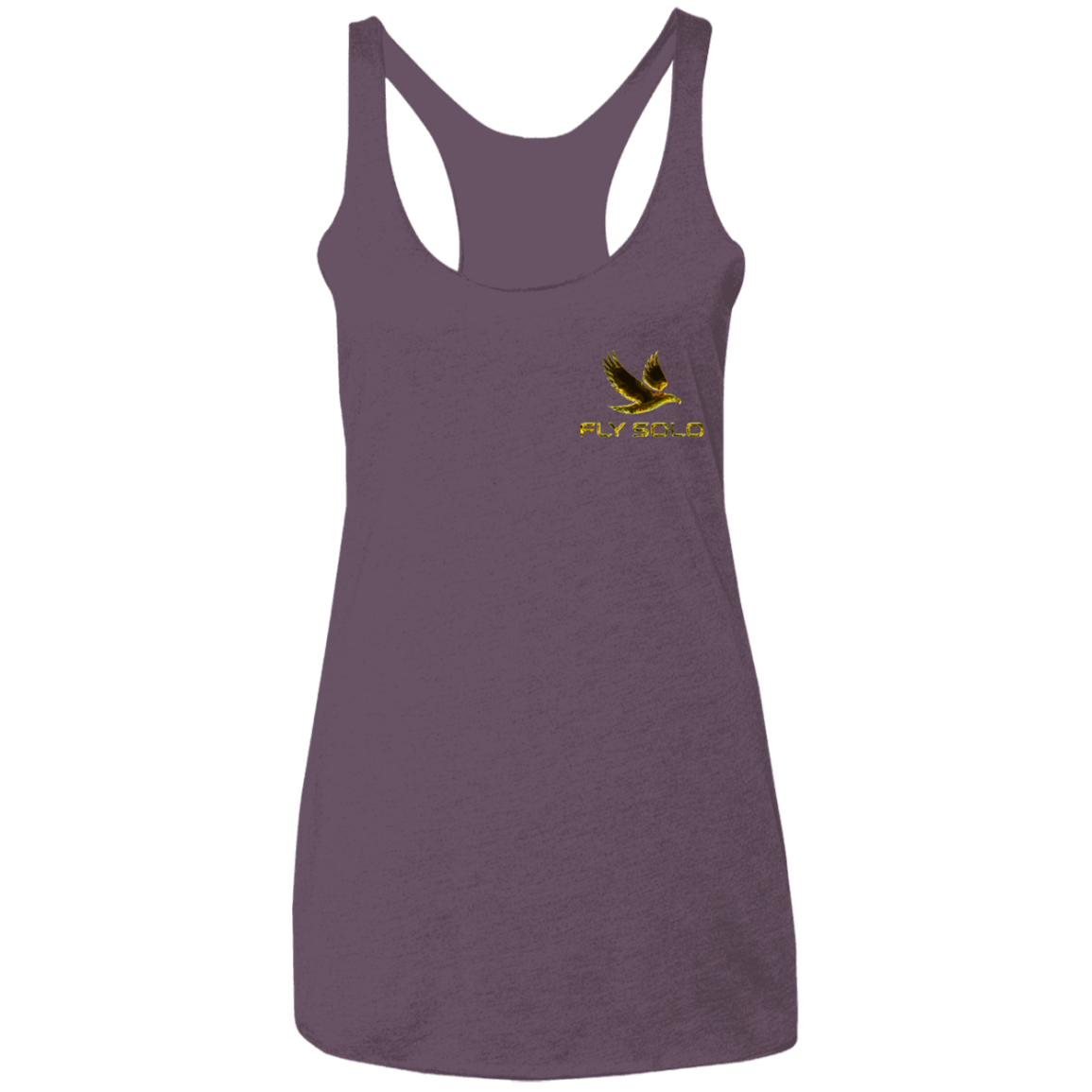 Outspoken Designs 03-01 "Fly Solo" Ladies Designer Triblend Racerback Tank Top (10 colors)