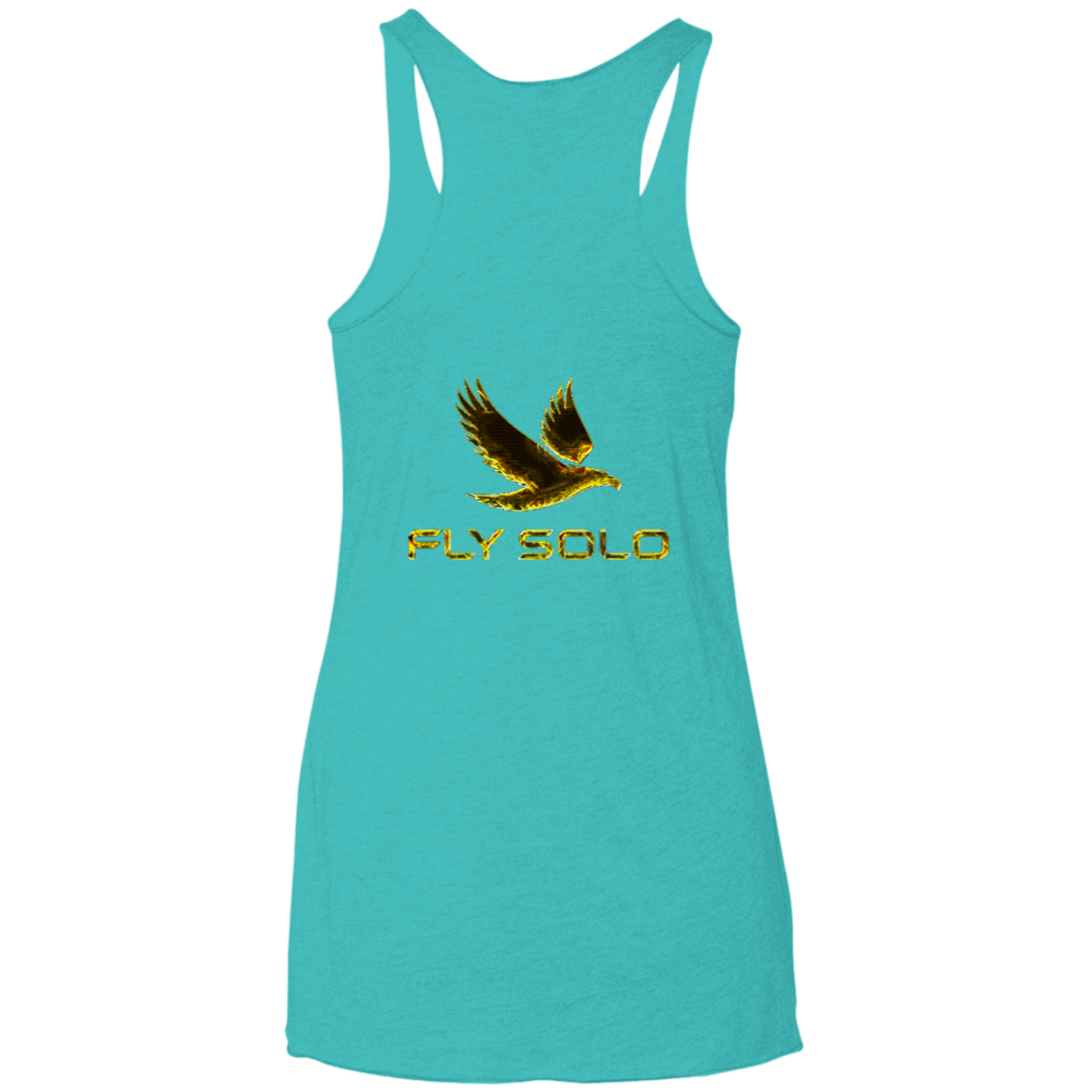 Outspoken Designs 03-01 "Fly Solo" Ladies Designer Triblend Racerback Tank Top (10 colors)