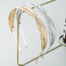 Cargar imagen en el visor de la galería, Metal Leaf Headband (Gold/Silver)
