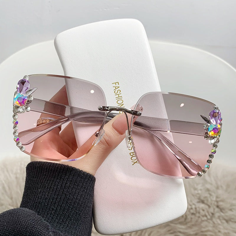 Oversize Diamond Anti UV Sunglasses (7 colors)