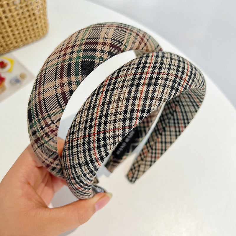 French Retro Fashion Plaid Headband (5 colors)