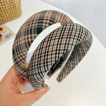 Cargar imagen en el visor de la galería, French Retro Fashion Plaid Headband (5 colors)