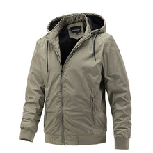 Load image into Gallery viewer, Solid Color Male Windbreaker wth Removable Hood (5 colors)