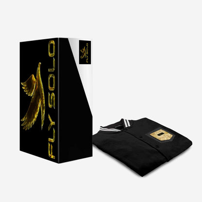 Outspoken Designs 03-02 "Fly Solo" Men's Designer Stripe Insert Premium Varsity Jacket