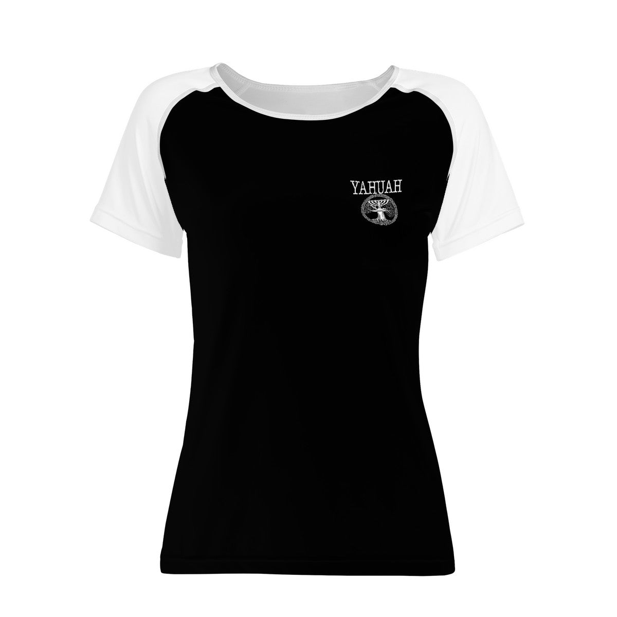 Yahuah-Tree of Life 02-06 Yin Yang Ladies Designer T-shirt