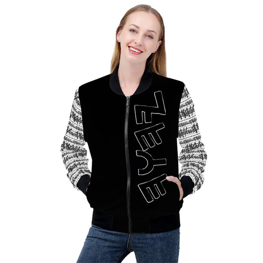 Most High God - Yahuah 01-01 White Ladies Designer Bomber Jacket