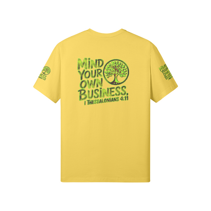Outspoken Designs 06-02 "Mind Your Own Business" Designer Unisex Classic Fit T-shirt (5 colors)