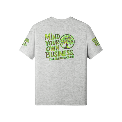 Outspoken Designs 06-02 "Mind Your Own Business" Designer Unisex Classic Fit T-shirt (5 colors)