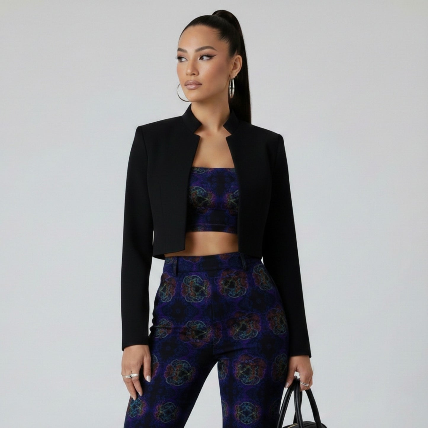 Floral Embosses: Roses 01 Designer Bandeau Top