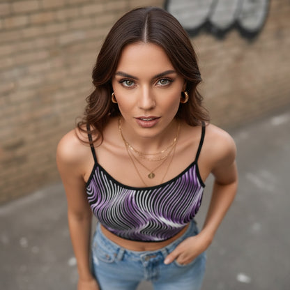 Orot (The Lights) Series: OR ARGAMAN | Royal Light (Purple) Spaghetti Strap Crop Top