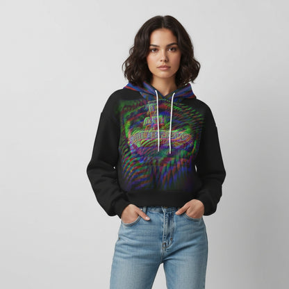 I AM HEBREW 01 Designer Cropped Drop Shoulder Hoodie