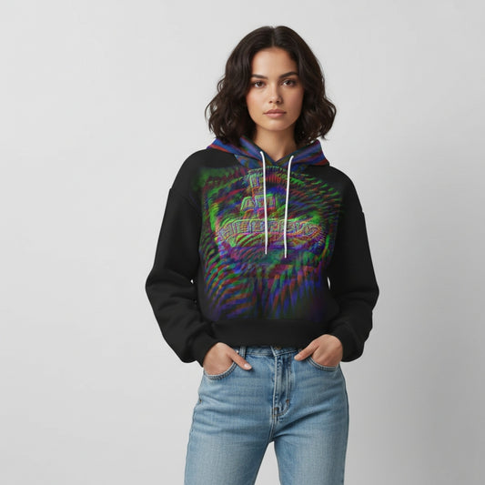 I AM HEBREW 01 Designer Cropped Hoodie