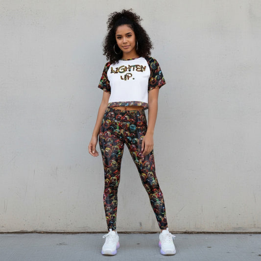 Outspoken Designs 01-01 "Lighten Up" Designer Raglan Crop Top