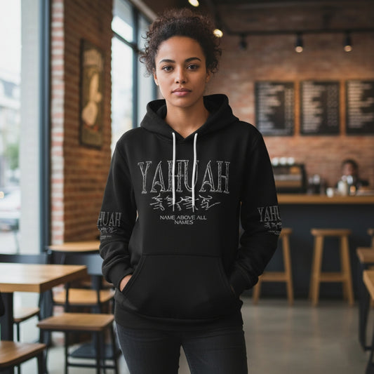 Yahuah-Name Above All Names 01-01 Premium Drop Shoulder Hoodie