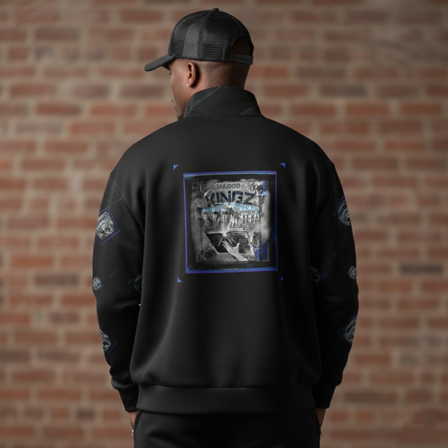 144,000 KINGZ 01 Men's Designer Heavyweight Oversized Quarter Zip Sweatshirt