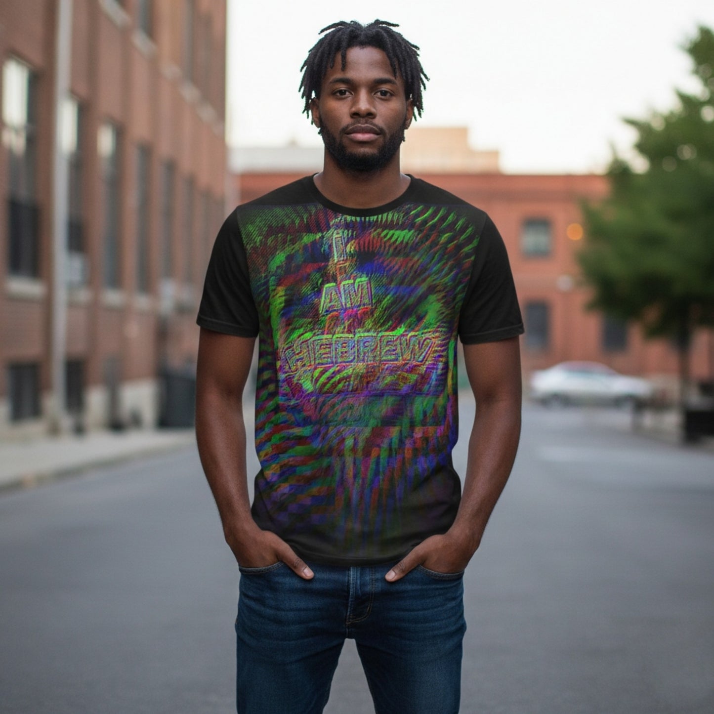 I AM HEBREW 01 Men's Designer Imitation Cotton T-shirt