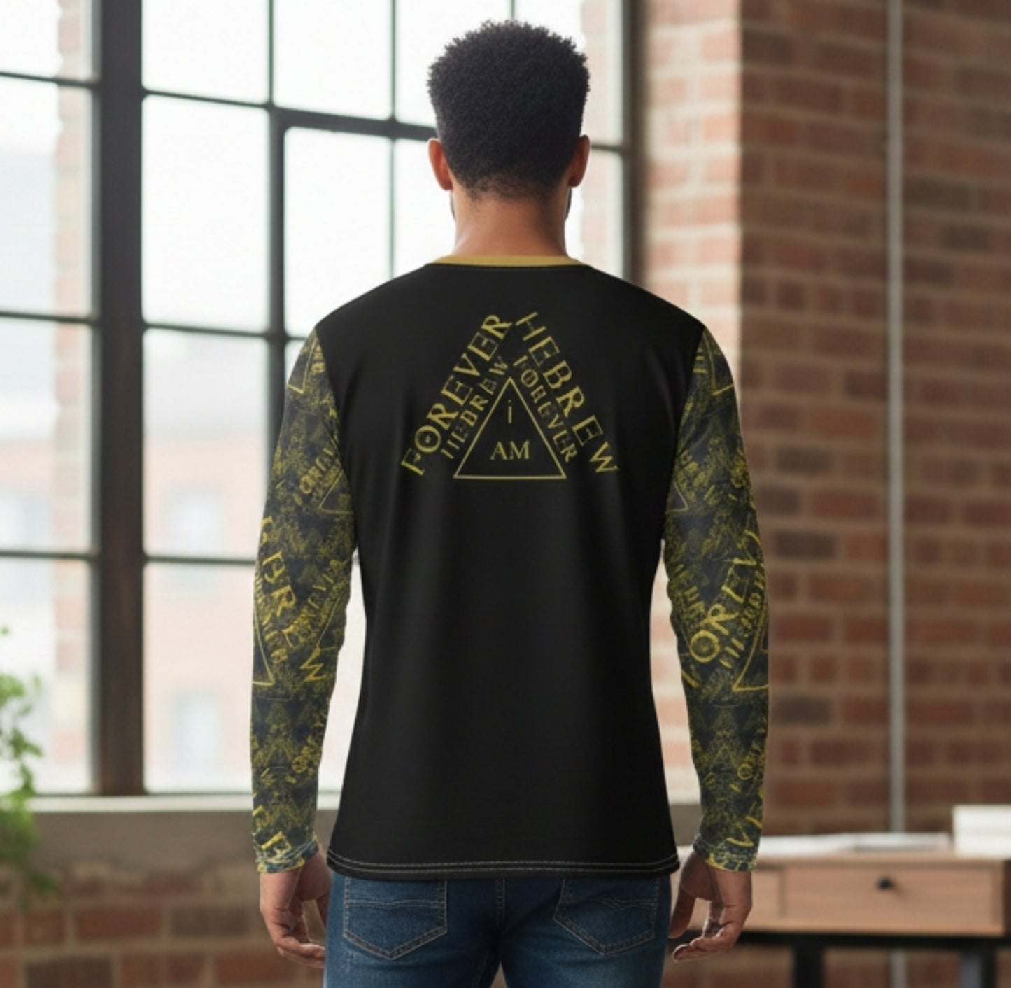 I AM HEBREW 03-01 Men's Designer Long Sleeve T-shirt