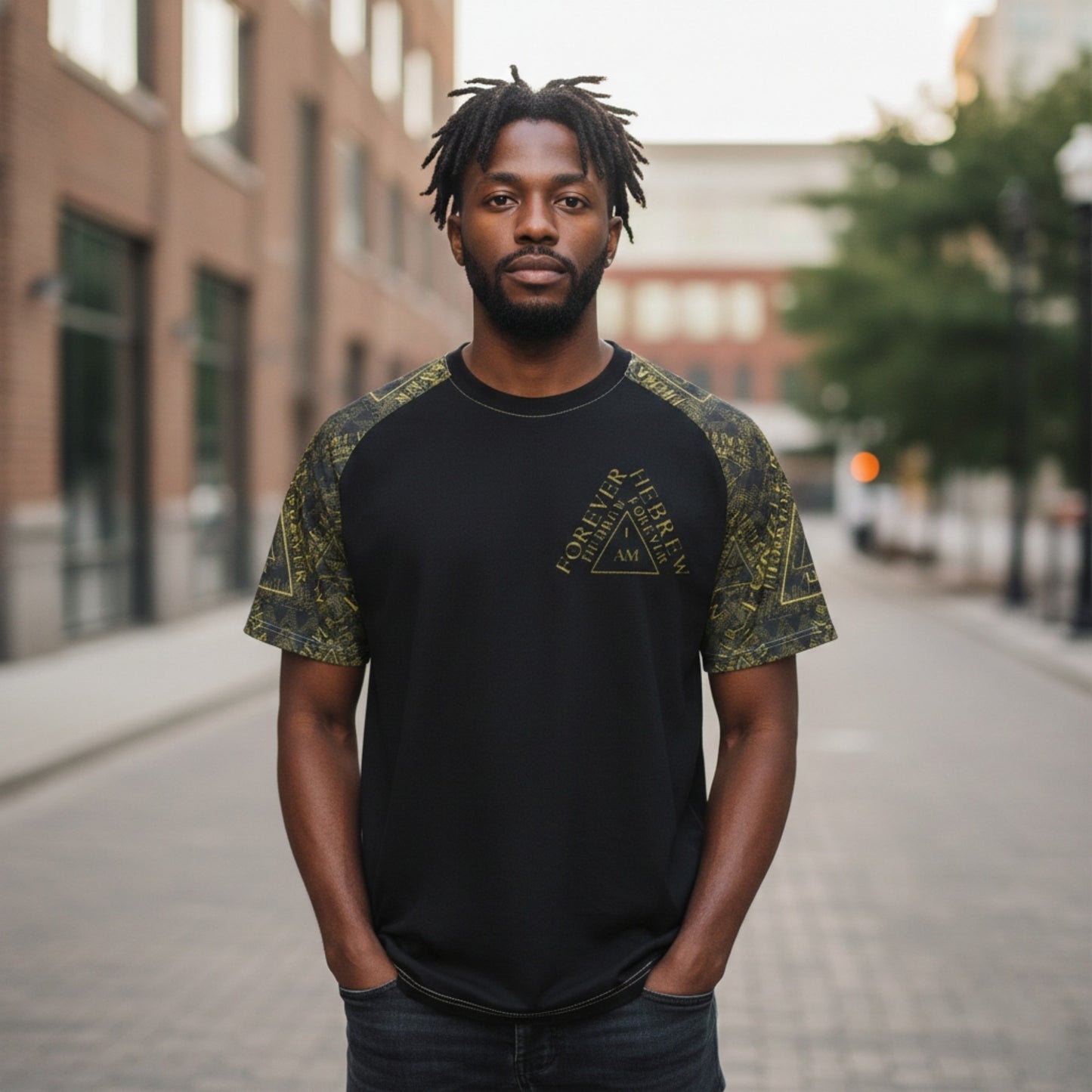 I AM HEBREW 03-01 Men's Designer Raglan T-shirt