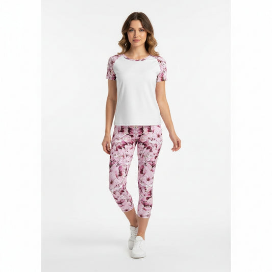 TRP Floral Print 01: Whimsical Sakura Symphony Capri Leggings