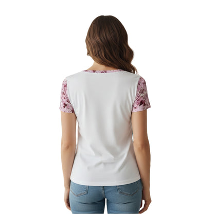 TRP Floral Print 01: Whimsical Sakura Symphony 01-01 Scoop Neck Tee