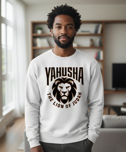 Yahusha-The Lion of Judah 02-01 Designer AWDis Just Hoods Unisex Sweatshirt