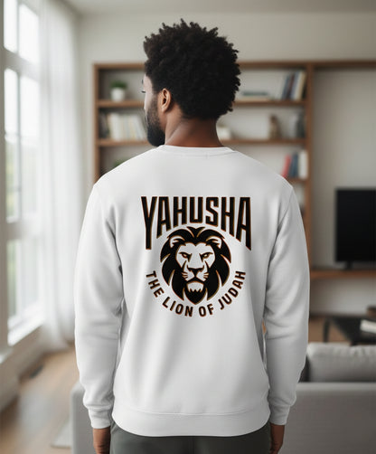 Yahusha-The Lion of Judah 02-01 Designer AWDis Just Hoods Unisex Sweatshirt