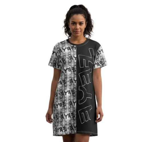 Most High God - Yahuah 01-01 Black Designer T-shirt Dress