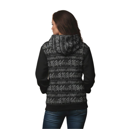 Yahuah Logo 01-02 Ladies Designer Premium Drop Shoulder Hoodie