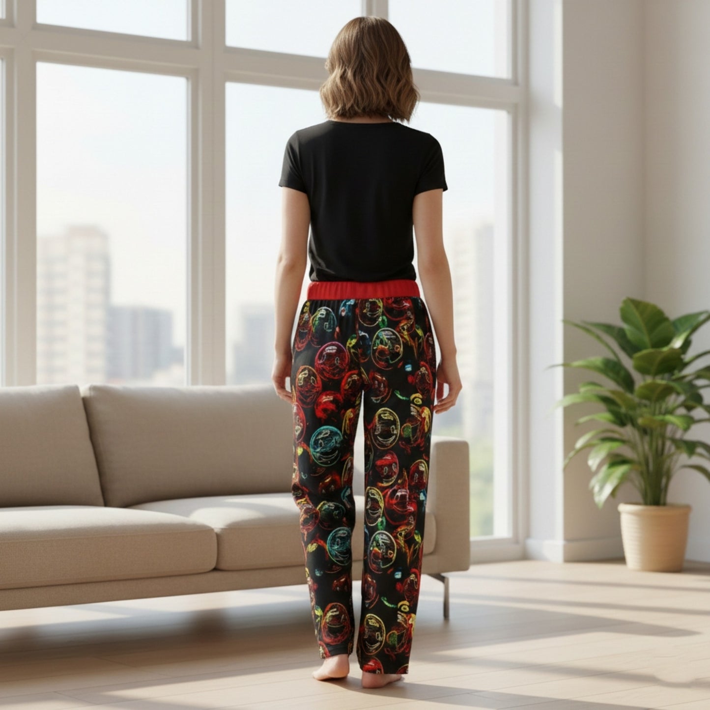 Outspoken Designs 01-01 "Lighten Up" Women's Open Bottom Lounge Joggers