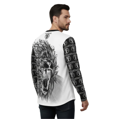 Yahuah-Tree of Life 02-06 Men's Designer Long Sleeve Cotton T-shirt