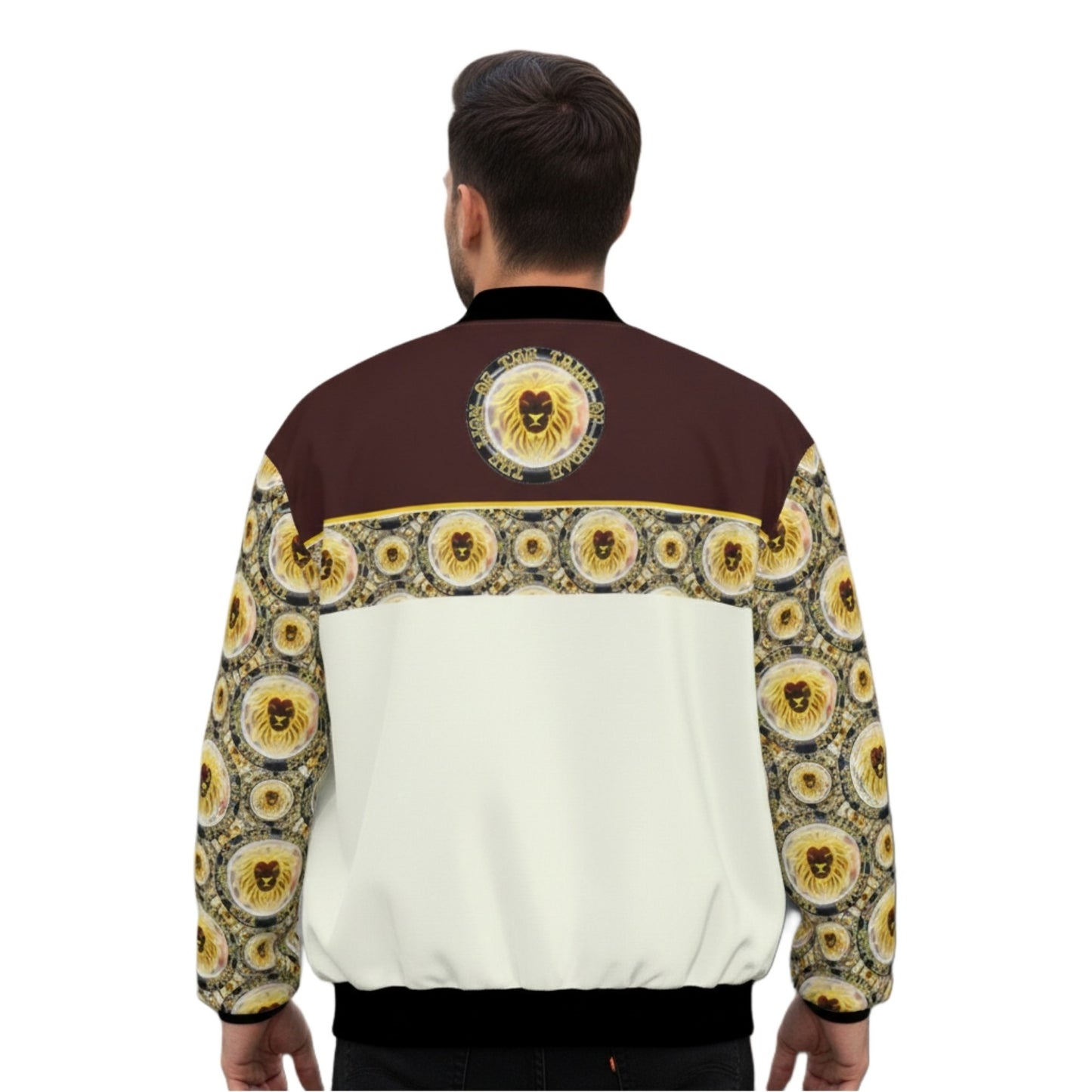 Yahusha-The Lion of Judah 03-01 Men's Designer Fleece Lined Bomber Jacket