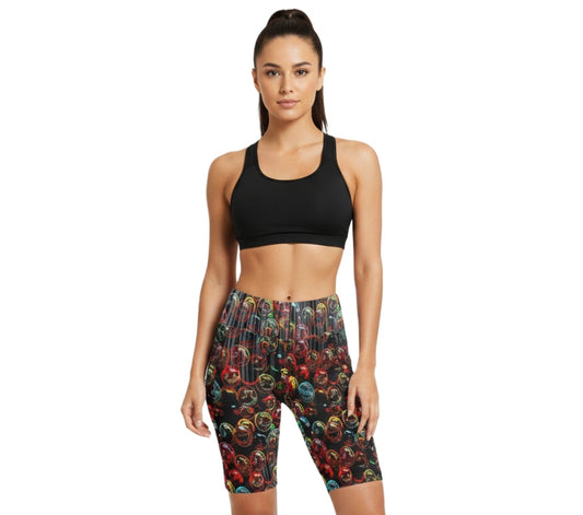 Outspoken Designs 01-01 "Lighten Up" High Rise Legging Shorts with Pockets