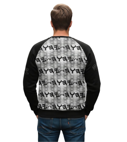 Most High God - Yahuah 01-01 Black Men's Designer Raglan Sweatshirt