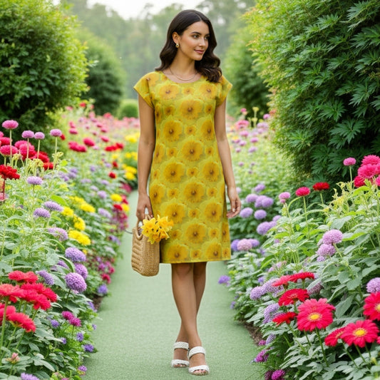 TRP Floral Print 09: Tulips 01 Designer Tunic T-shirt Dress