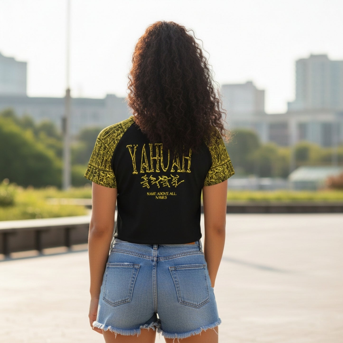 Yahuah: Name Above All Names (01-02) | Slim Fit Raglan Crop Top